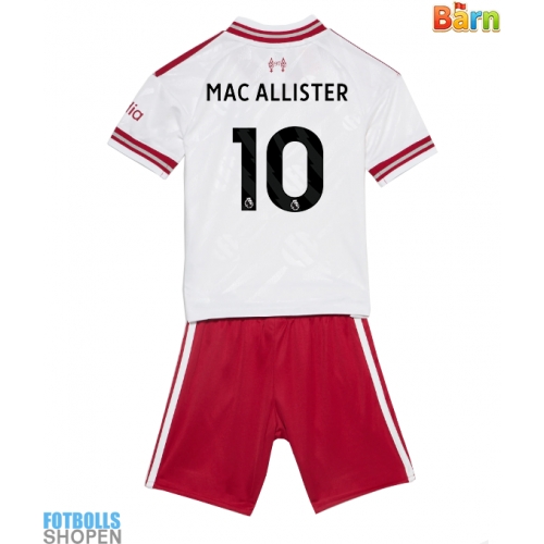 Billiga Liverpool Alexis Mac Allister #10 Bortatröja Barn 2026-27 Kortärmad (+ Korta byxor)